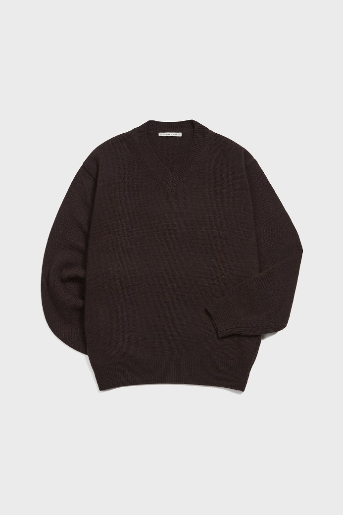 V-neck Knit Sweater(brown)